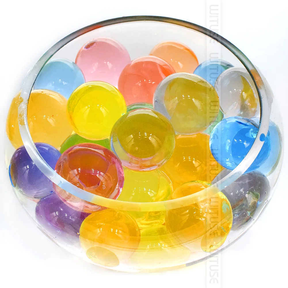 100-300pcs Large Hydrogel Pearl Shaped Big 3-4cm Crystal Soil Water Beads  Mud Grow Ball