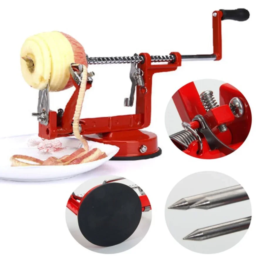 Stainless Steel 3 In 1 Apple Peeler Fruit Peeler Slicing Machine / Peeled Tool Creative Home Kitchen-animated-img