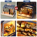 Casa Diy Wooden Miniature Doll House Small House Kit 3D Puzzle Assembly Building Toys With Furniture LED Lights Dollhouse Gifts preview-3