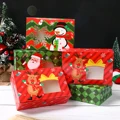Christmas Santa Claus Snowman Window Sticker Box Navidad Natal Noel Candy Box Merry Christmas Decor For Home 2025 New Year 2026
