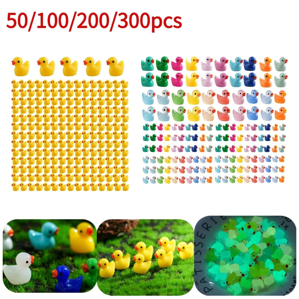 50/100/200PCS Resin Mini Duck Miniature Figurines Ornaments Tiny Duck Handicraft Micro Landscape Garden Crafts Home Decoration-animated-img