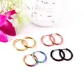 2Pcs Small Hoop Earrings for Women Men, Silver Color Stainles Steel Round Circle Pendientes Mujer 2023 Hypoallergeic preview-4