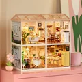 Robotime Rolife DIY Miniature Dollhouse Kit Home Garden Series Building Kits with LED Xmas Gifts for Adult Warm Dining Room preview-1