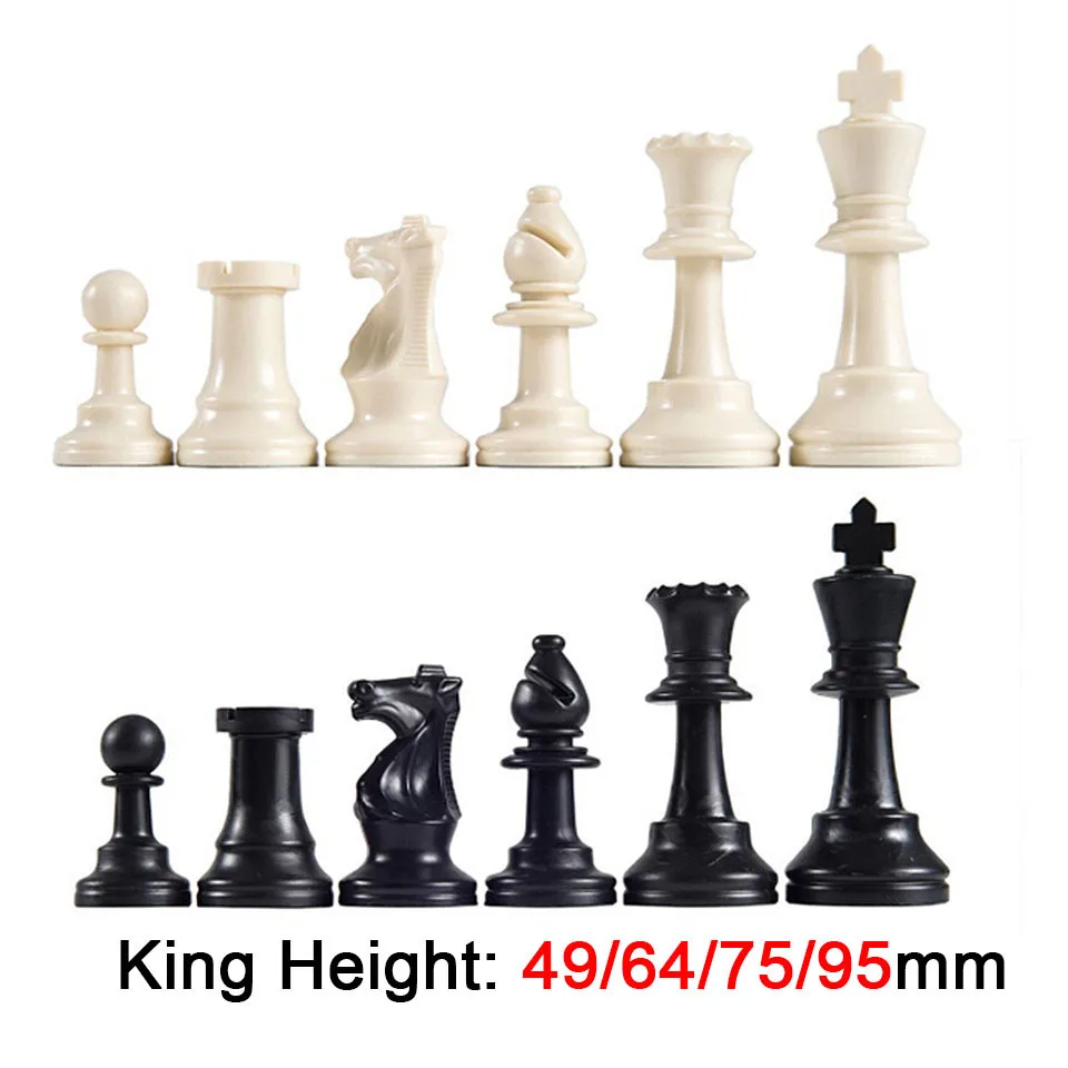 Resin Chess Pieces With Chess Board Chess Set 65/75/97mm Games Medieval  Chesses Set With 34cm/42cm/51cm Chessboard Board Games