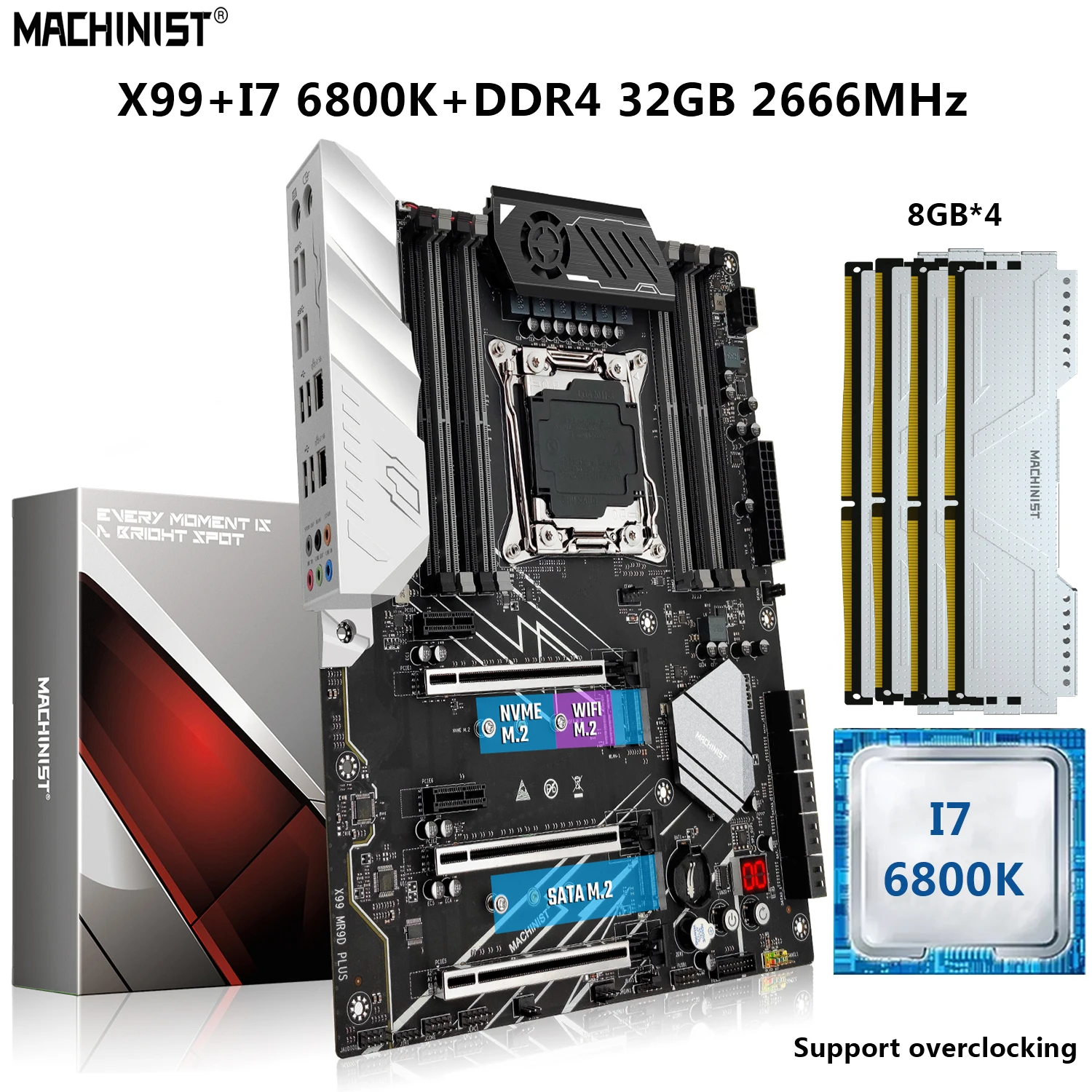 Купить Алиэкспресс | MACHINIST X99 Motherboard Core I7 6800K CPU Kit ...