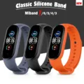 6 Color Silicone Replacement Strap For Mi Bands 7/6/5 Universal Bracelet Straps Black Blue Orange Pink Green Optional Waterproof preview-2