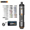 Worx 4V Mini Electrical Screwdriver Set WX240 WX242 Smart Cordless Electric Screw Driver USB Rechargeable Handle 30 Bit Set