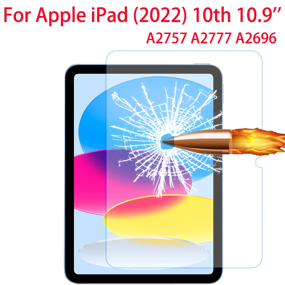 9H Tempered Glass For Apple iPad 10th Gen 10.9 inch 2022 A2757 A2777 A2696 Screen Protector For iPad 10th 10.9 Protective Film-animated-img