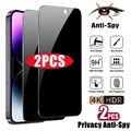 2PCS Privacy Screen Protector Film Case For iPhone 15 14 13 11 12 Pro Max XS Max Mini XR X 7 8 Plus Anti-Spy Tempered Glass