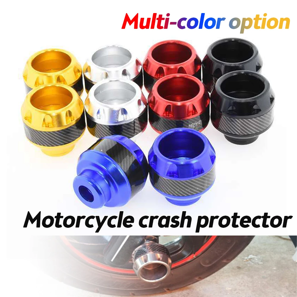 2Pcs Universal Aluminum Alloy Motorcycles Falling Protector Explosion-proof Front Fork Cups Sliders Crash Moto Safty Accessories-animated-img