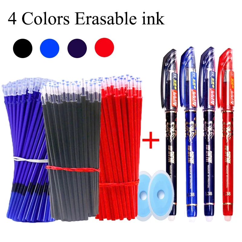 33 Pcs/Set  Erasable Gel Pens with refill 0.5mm Bullet tip back to school acsesories office writing supplies Ballpoint pens-animated-img