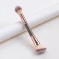 1Pcs Professional Cosmetics Make Up Tool Double-Head Multifunctional Shadow Highlight Blush Eyebrow Eyelash Beauty Brush preview-1