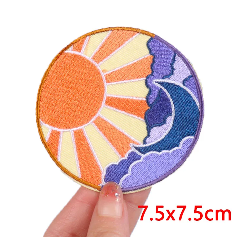 Mountain Camping Patch Embroidered Patches For Clothes DIY Iron On