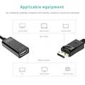 4K DisplayPort to HDMI-compatible Adapter Converter Display Port Male DP to Female HD TV Cable Adapter Video Audio For PC TV preview-4