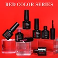 MEET ACROSS 7ml Red Gel Nail Polish Crystal Semi Permanent Soak Off UV Gel Varnish Nail Art Manicure Base Matte Top Coat Vernis preview-3