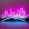 Wall Hanging LED Neon Light, Nail Neon Sign, Beauty Salon, Nail Shops, USB Powered, Business Wall Decor, Acrylic Neon Sign preview-3