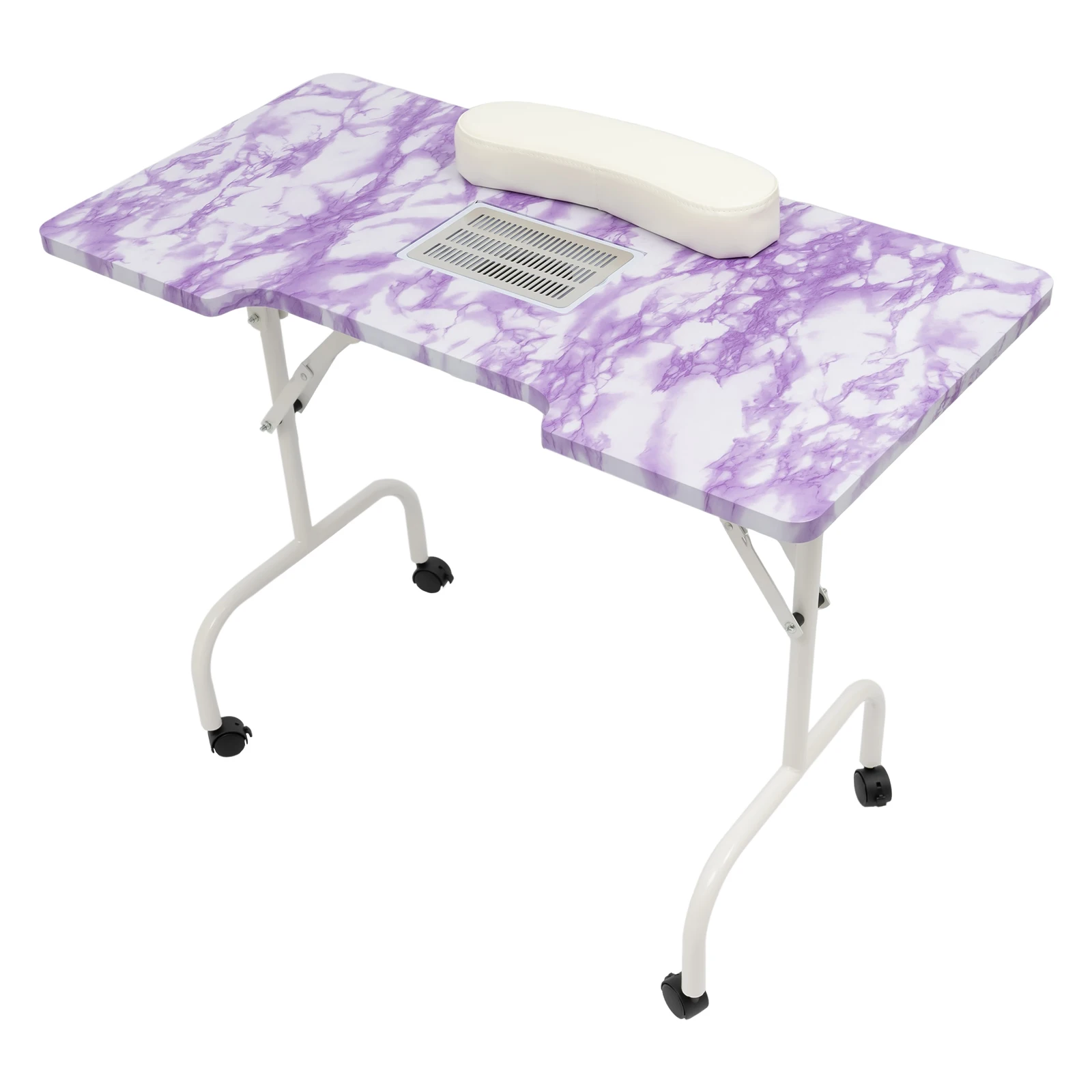 Foldable Manicure Table Nail Studio Table with Dust Extraction 95 x 48 x 72.5 cm Portable Nail Table Manicure Table-animated-img