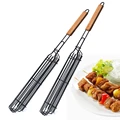 Stainless Steel BBQ  Tool Portable Nonstick Roasting Meat Outdoor Camping Barbecue Heat Resistant Non-stick Grill Basket preview-2