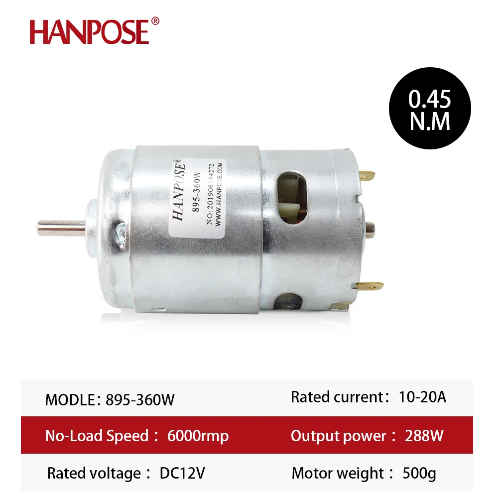 775/795 DC Motor 12V-24V 3000-12000RPM High Torque