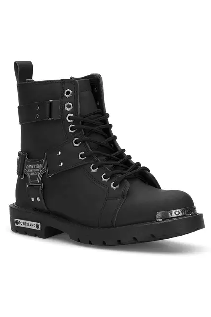 mens black moto boots