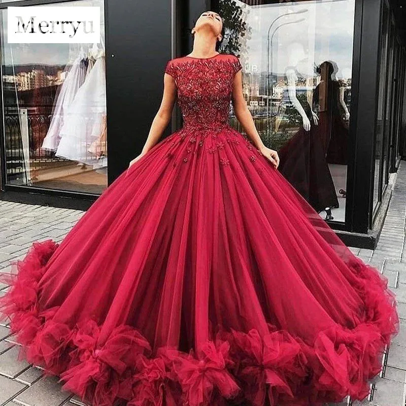 Elegant Long Prom Dresses 2020 Puffy 