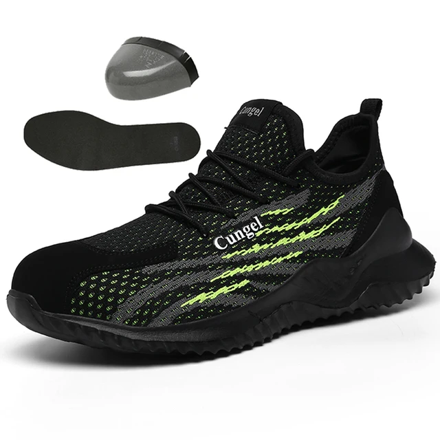 Cungel Mens Steel Toe Work Safety Shoes 