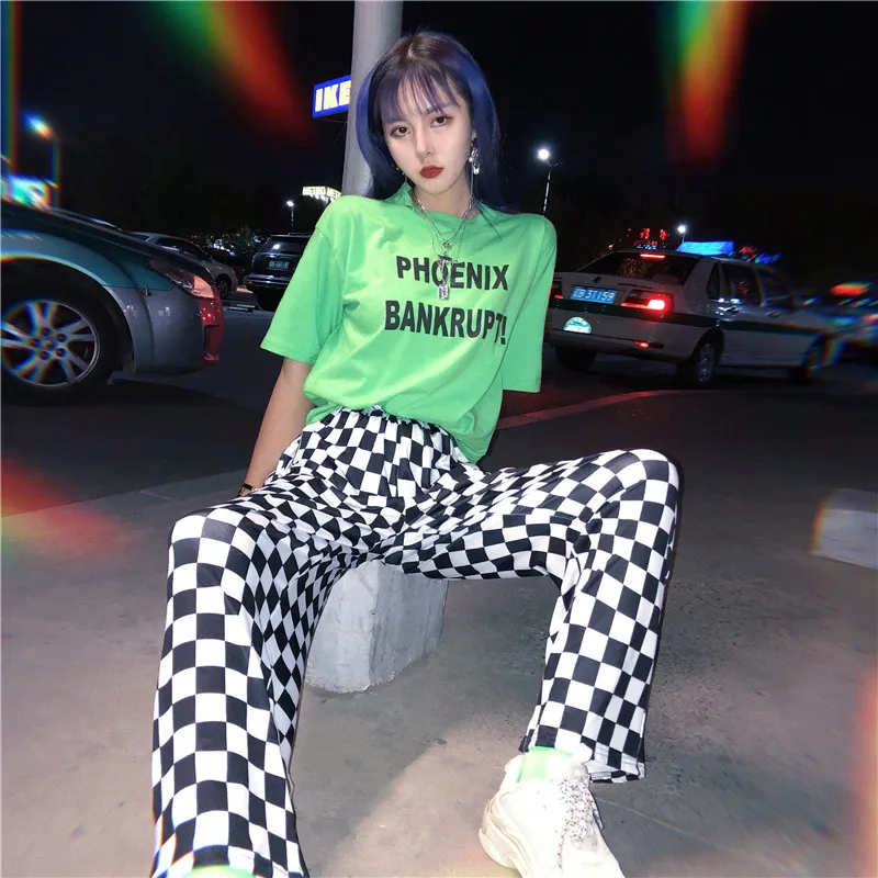 checkered womens pants