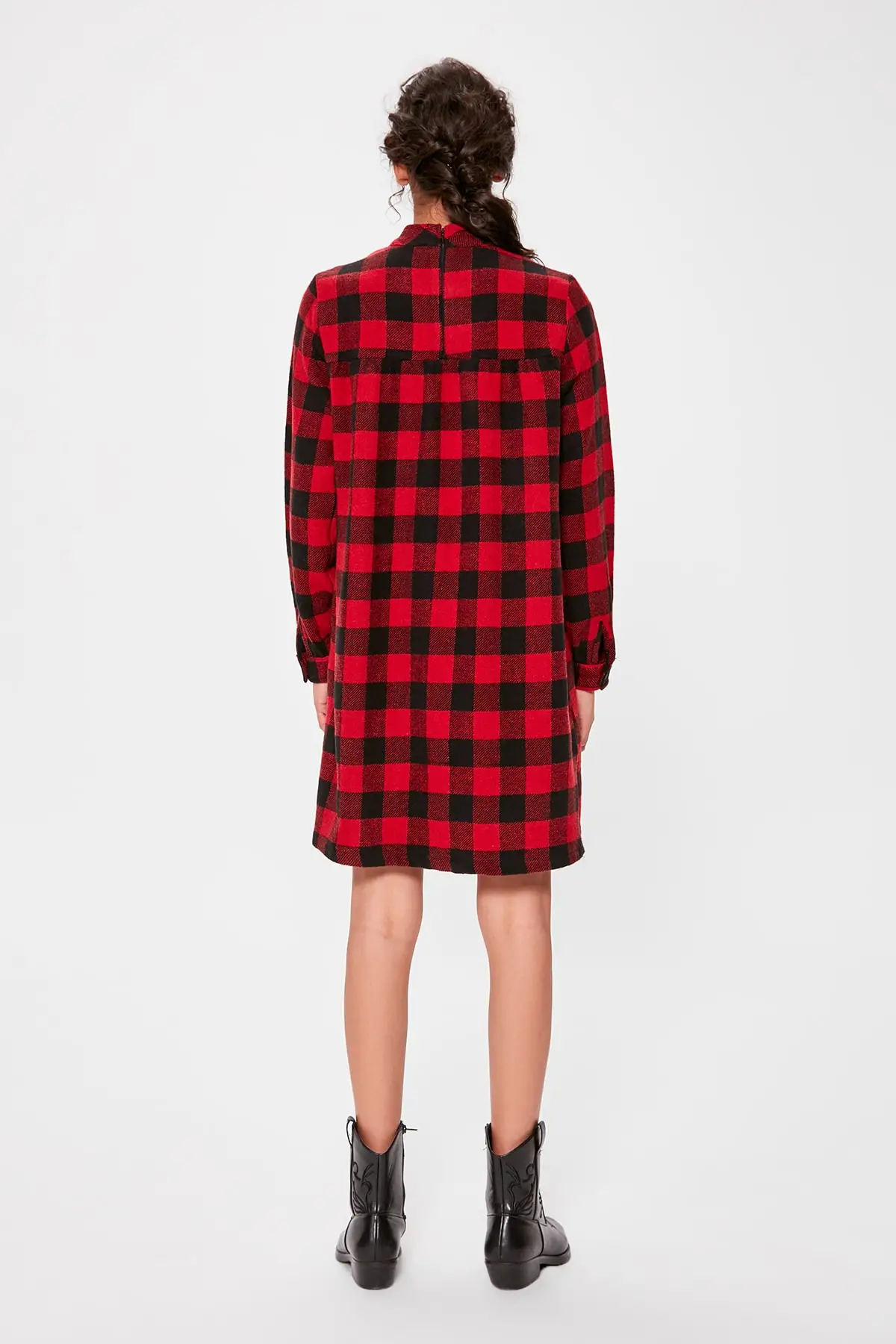 Trendyol Red Plaid Dress TWOAW20EL0227