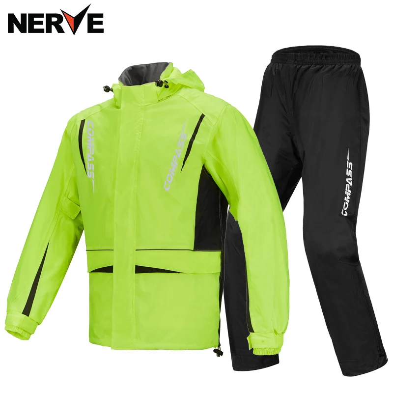 NERVE Raincoat Set Rainpants Split PU 
