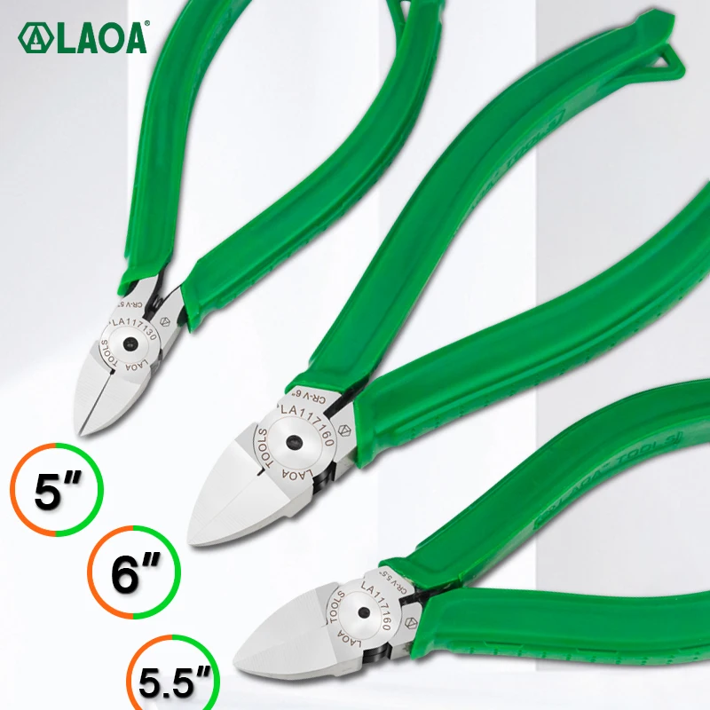 LAOA Cr-V Plastic Pliers Nippers Jewelry Electrical Wire Cable Cutters Cutting Side Snips Electrictrician Tool-animated-img