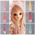 15*100 Cm Tress For Dolls Accessories BJD Obll Doll Hair For Girls DIY Toys Straight Hair High-Temperature Wigs For Dolls Band preview-1