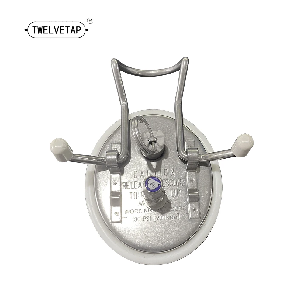 Replacement Cover Lid Stainless Steel Keg Beer Cornelius Ball Lock Keg Lid With Charging Valve Fix Leaks Pressure Relief Valve-animated-img