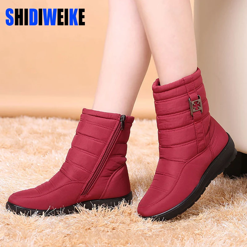 Snow Boots Brand Women Winter Boots Mother Shoes Antiskid Waterproof Flexible Women Fashion Casual Boots Plus Size-animated-img