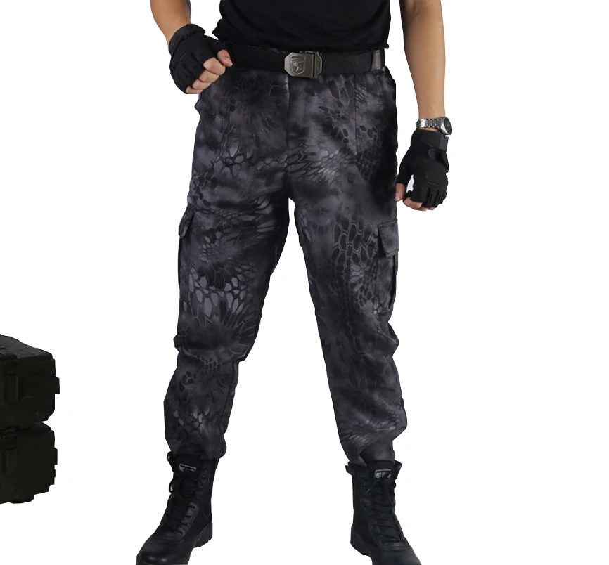 black polyester pants