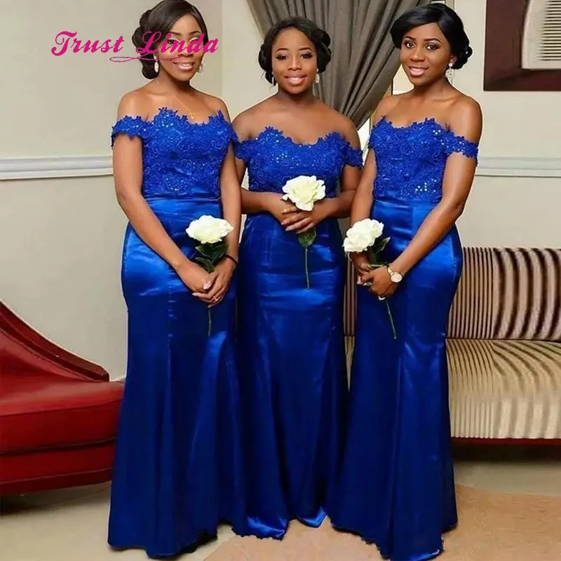 royal blue bridesmaid dresses long