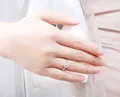 New large simulated Crystal Rings women sliver color Engagement alliance USA size preview-5
