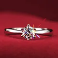 New large simulated Crystal Rings women sliver color Engagement alliance USA size preview-1