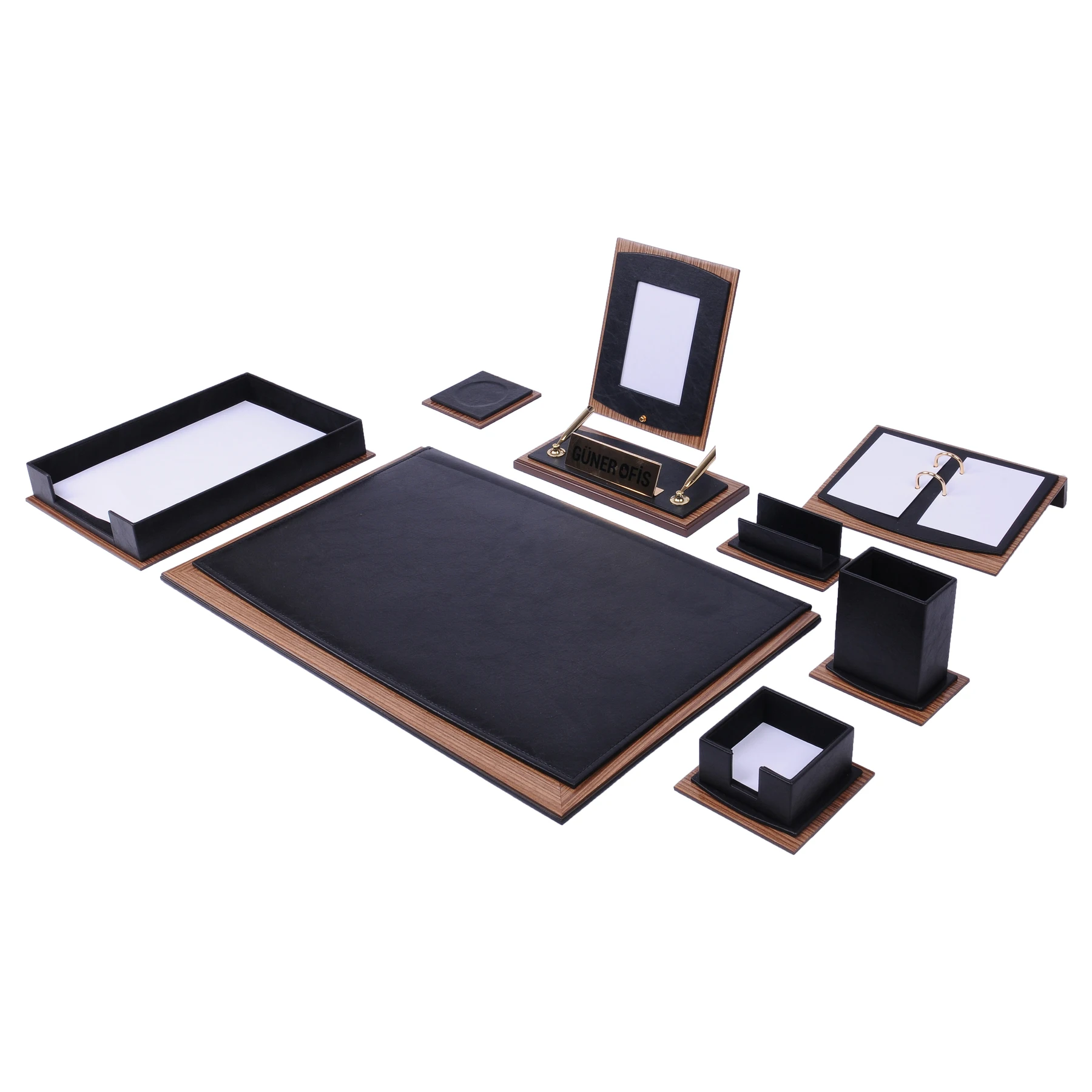 executive desk set leather