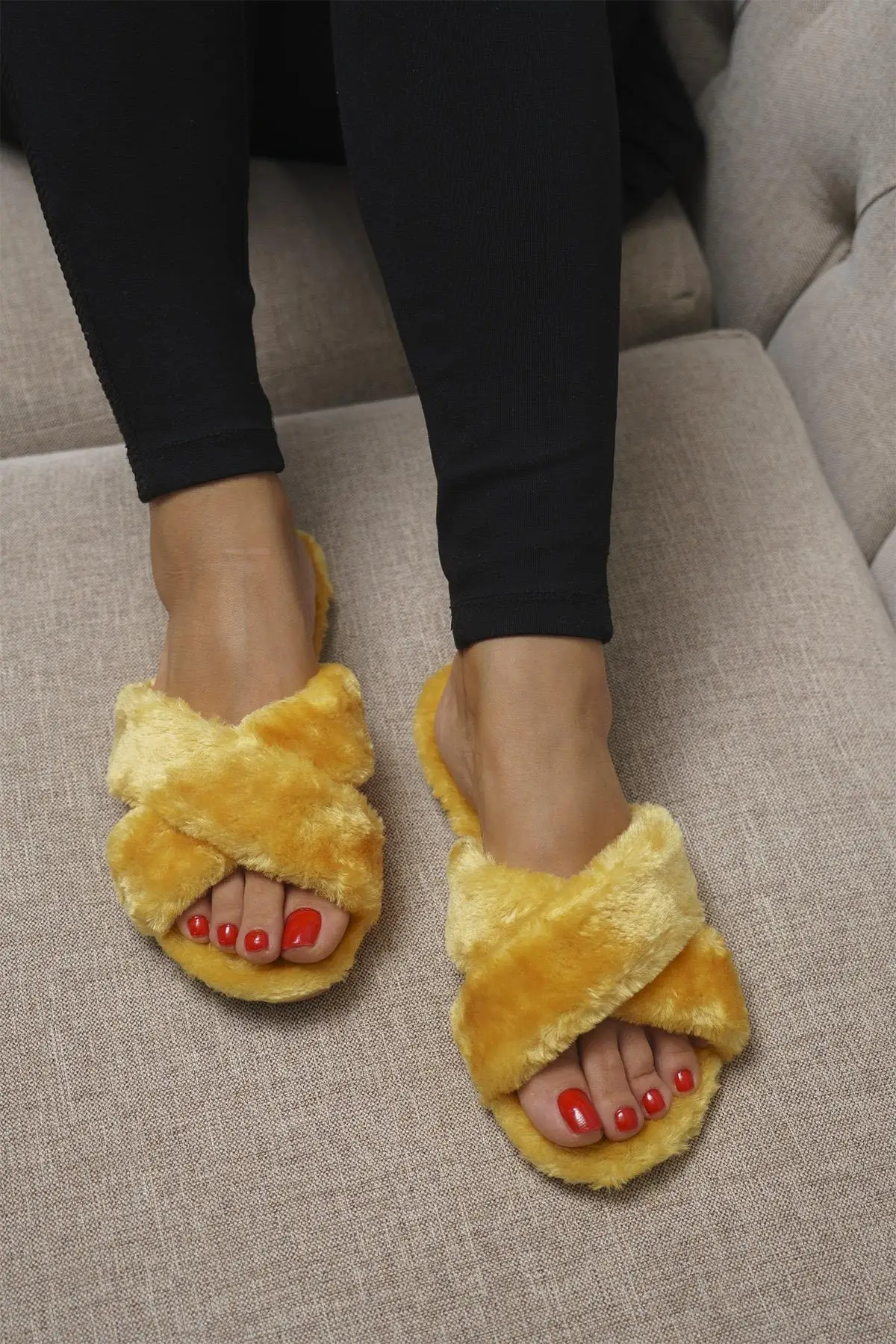 zara gold slippers