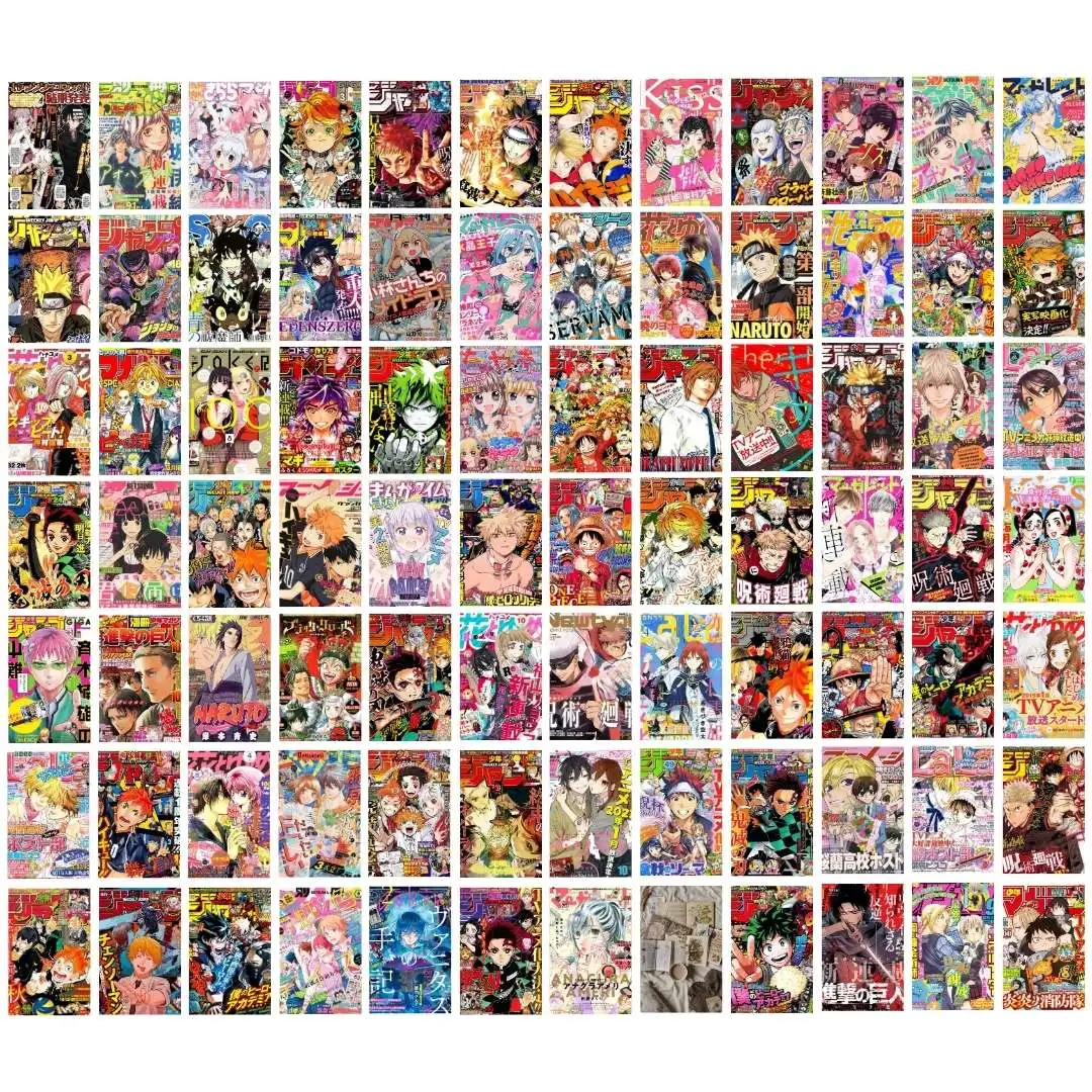 Manga Panel Magazine Cover for Wall Decor, Wall Collage Kit Aesthetic Manga Wall Poster Set,  Anime Bedroom Decoration Picturess