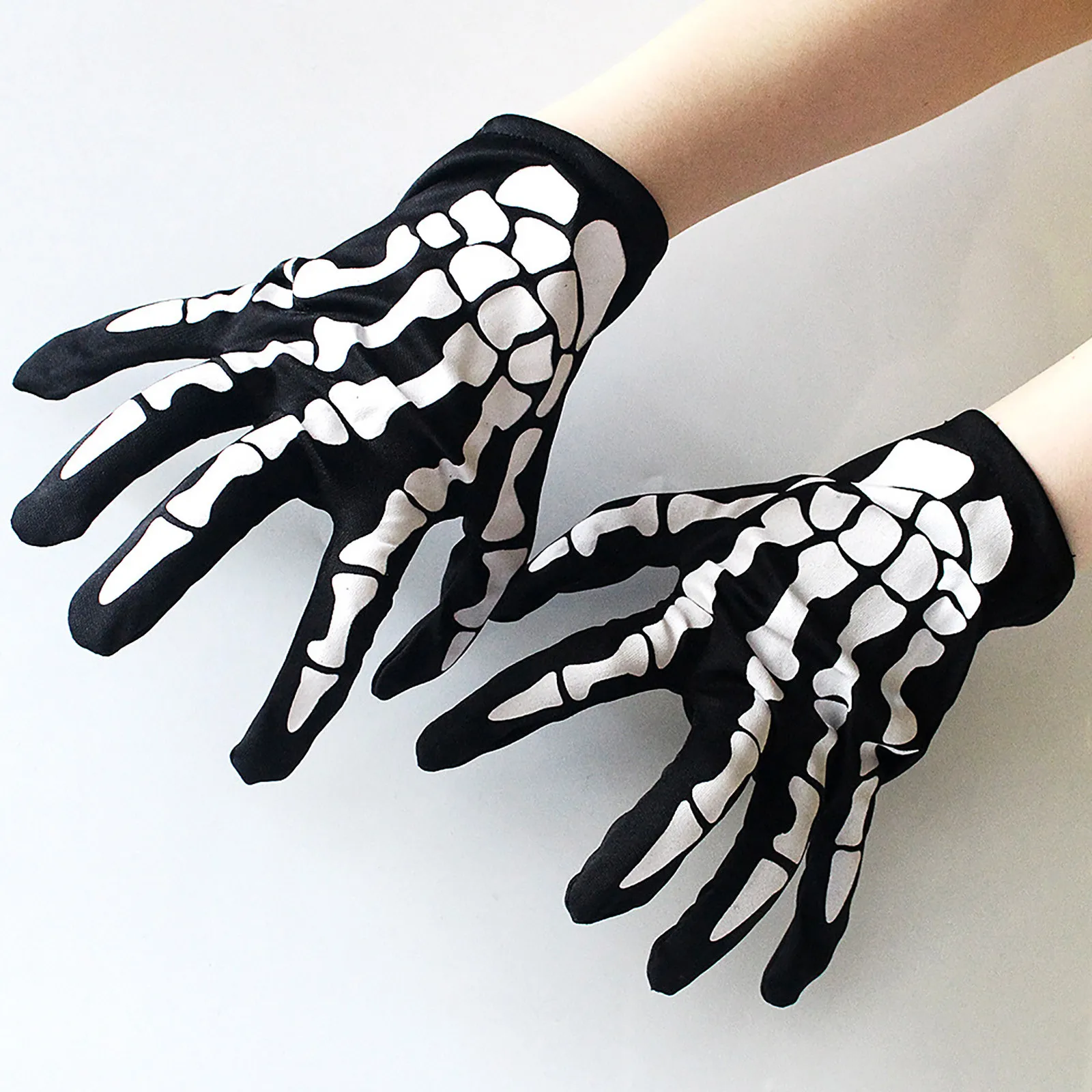 skeleton fingerless gloves hot topic