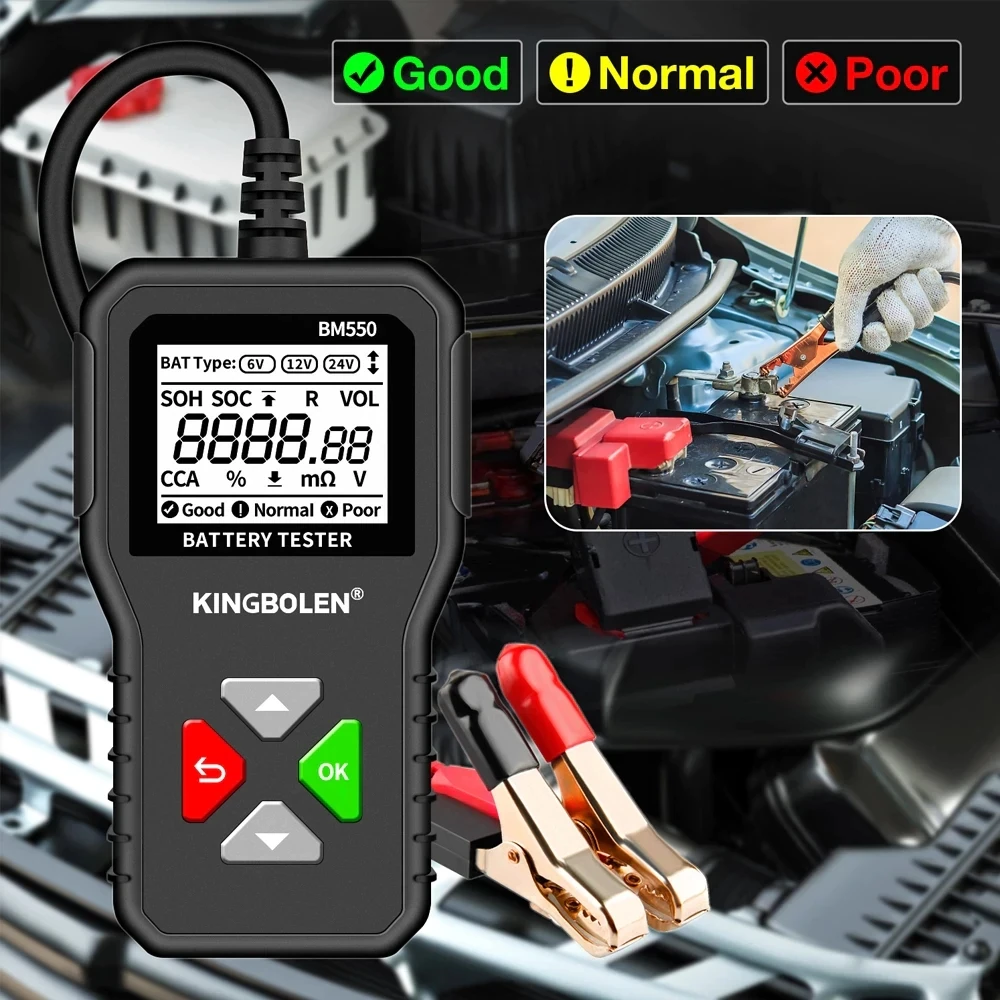 BM550 Car Battery Tester 6V 12V 24V 100 