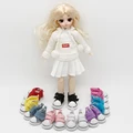 Sneakers Shoes For Dolls 5CM Canvas Shoes Handmade Accessories For 1/6 Dolls Girls Toys Textile Doll Shoes Colorful Children Toy preview-2