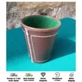 Fournier, brown leather bucket lined, Dice Cup, Poker table game, Poquer, adults, family, Lucky, gambling, gambling, Casino